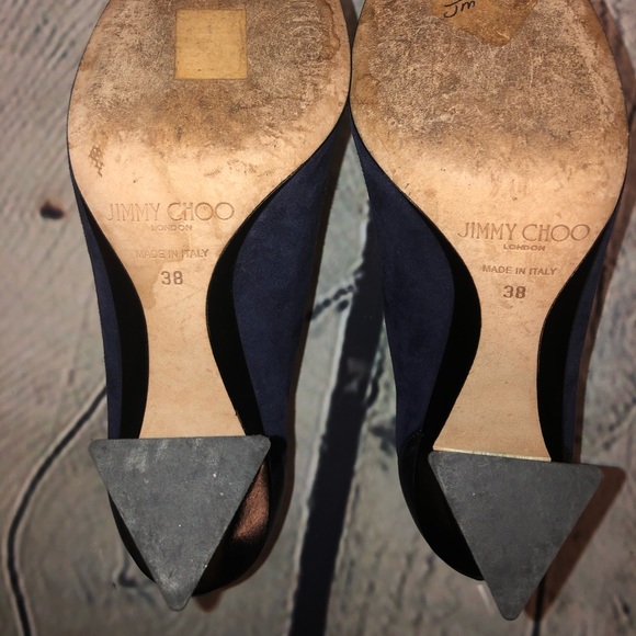 Jimmy Choo Vaunt Suède Bootie in Ink/Black - Picture 6 of 12